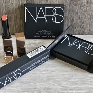 NARS Powder Blush DEEP THROAT & Sensual Shine Lipstick HIGH GEAR Duo MSRP $68
